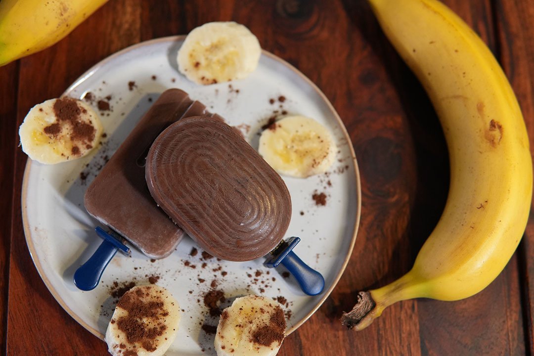 Bananen chocolade ijs